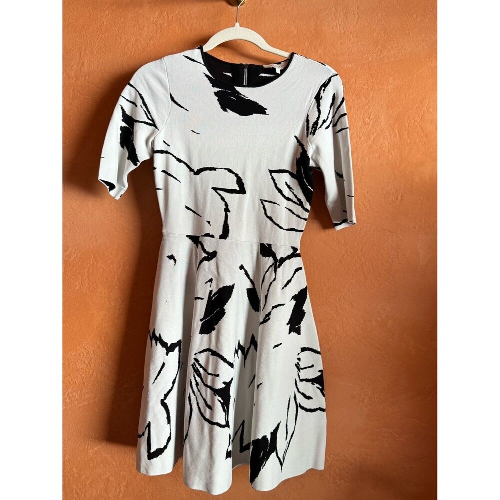 Ted Baker London Floral Abstract Knit Fit & Flare Mini Dress